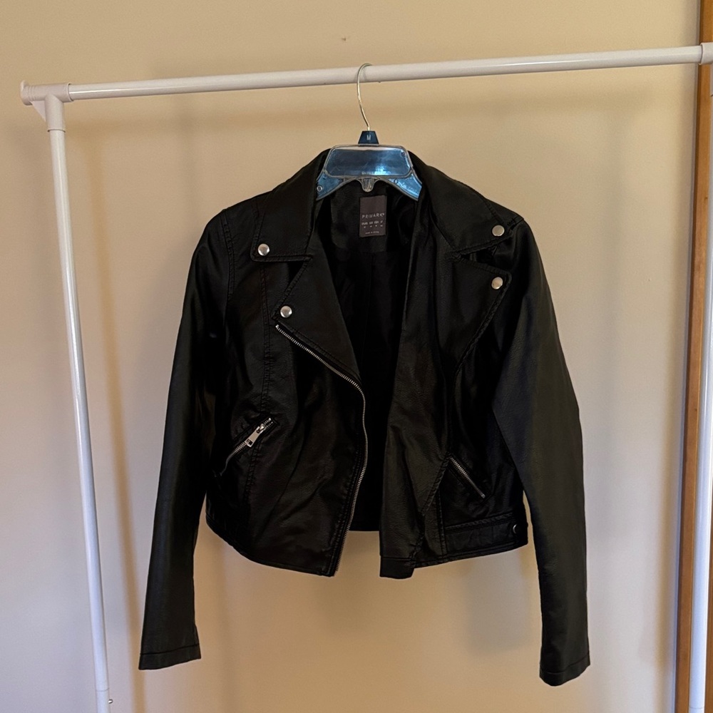 Primark Black Faux Leather Jacket for Women